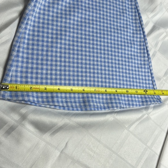 FASHION NOVA gingham high  rise,very flare bell bottom pants !Boho,gypsy,70s - Picture 6 of 11